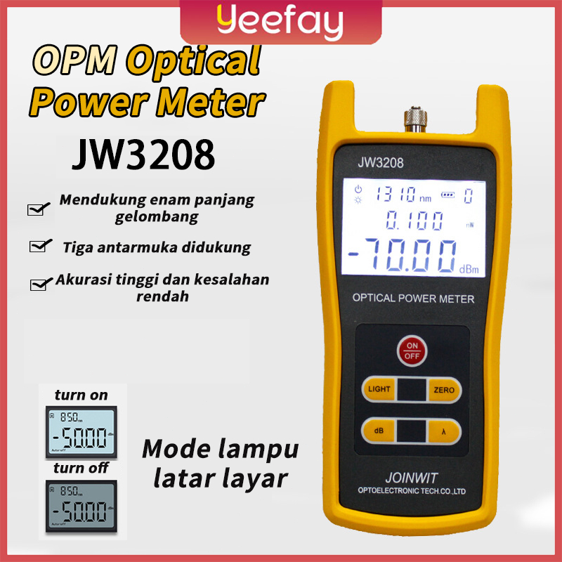 JOINWIT JW3208 OPM Optical Power Meter JW3208C OPM JOINWIT  Fiber Optik Cable Tester OPM JW3208C zjc
