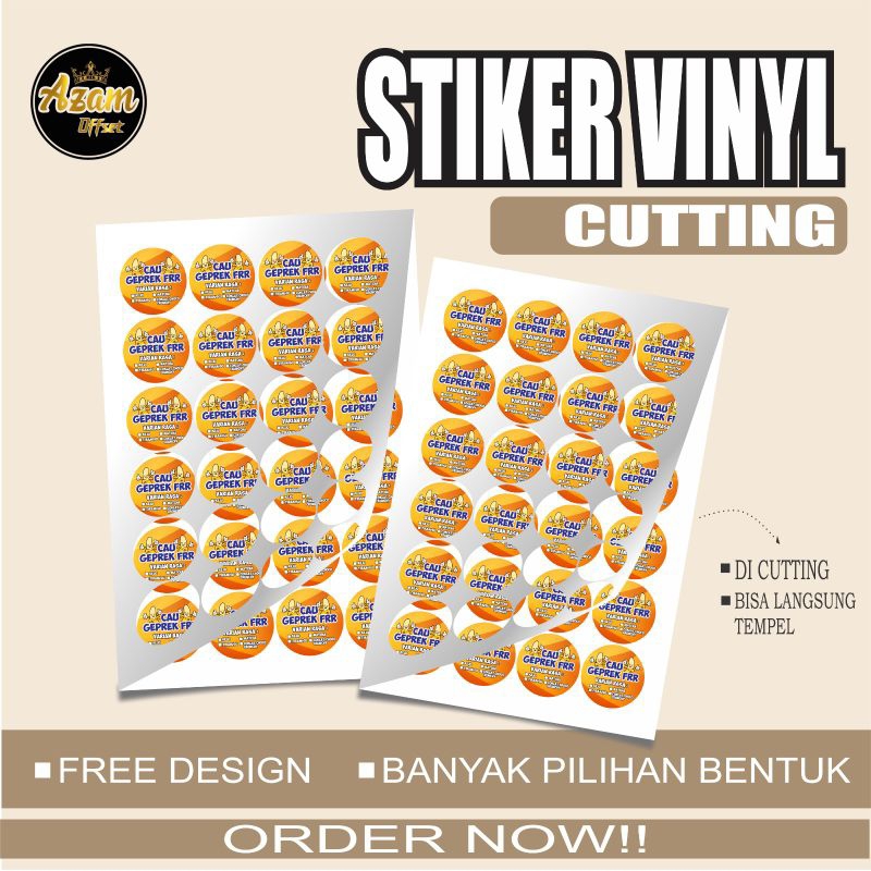 

Stiker Vinyl | Stiker Label Makanan| Stiker Vinyl Cutting | stiker cutting