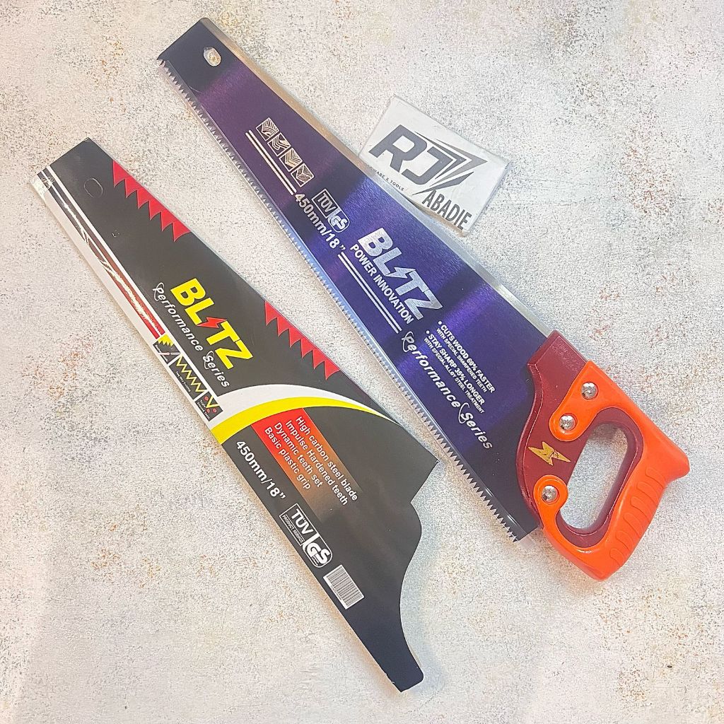 Gergaji Tangan Graji Gorok 3 Asah GG Kayu PVC BLITZ Performance 18"