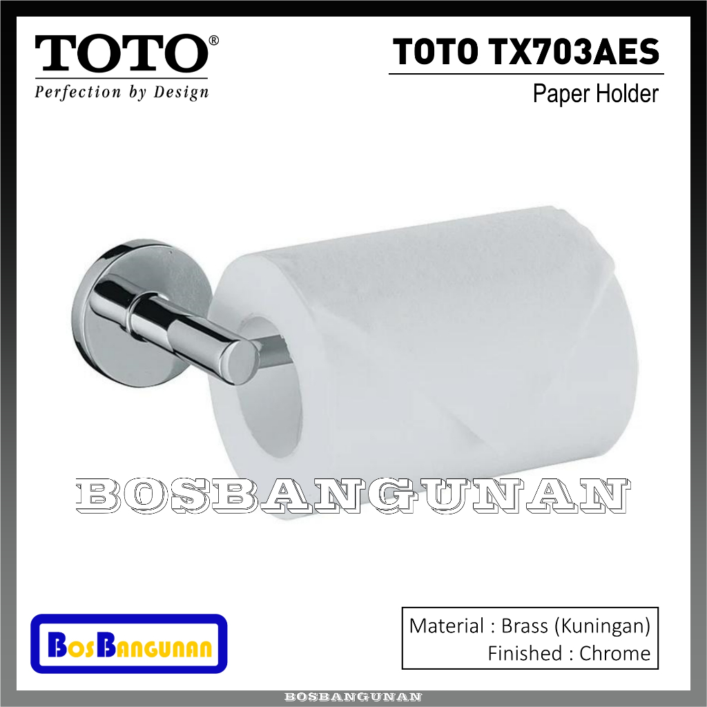 Tempat Tissue TOTO TX703AES / Toilet Paper Holder TOTO TX 703 AES / Gantungan Tissue / TOTO Ego II P