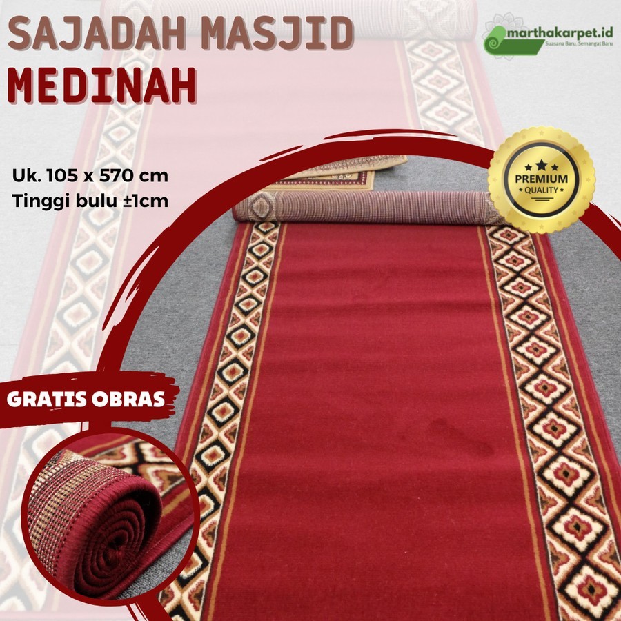 MEDINAH SAJADAH ROLL MASJID RUNNER 1,05m x 28,5m