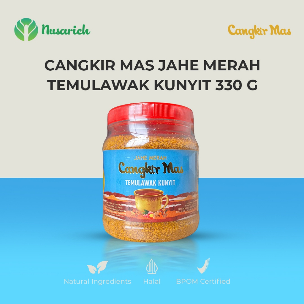 

CANGKIR MAS Jahe Merah Plus Temulawak dan Kunyit Toples 330 Gram