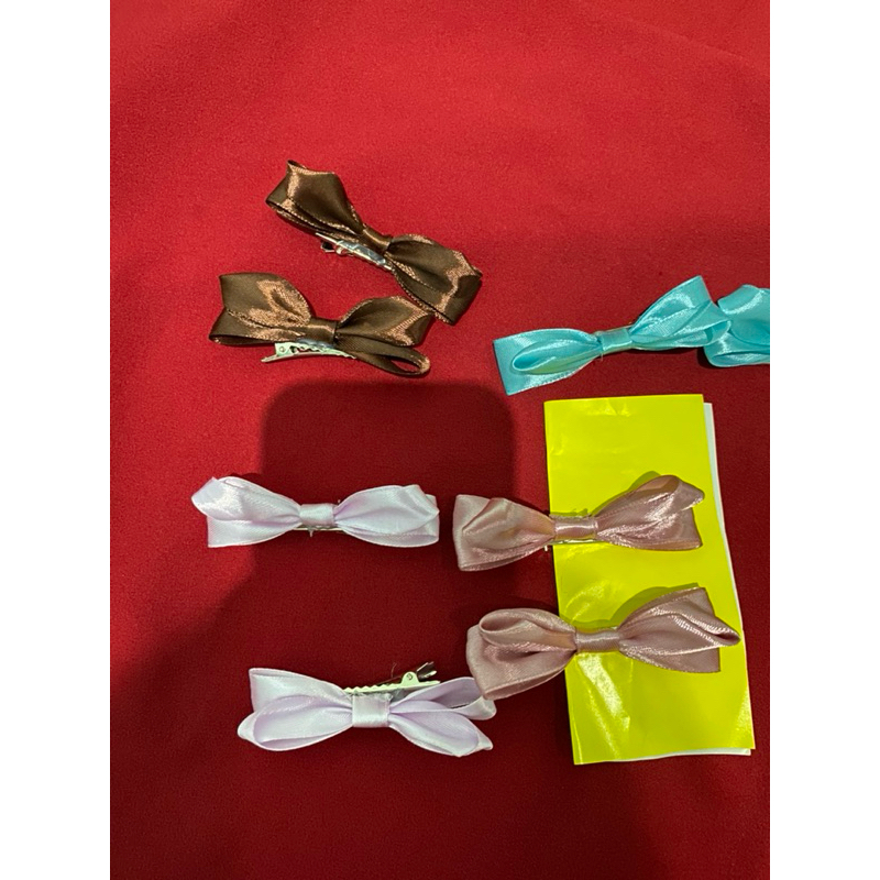 Jepitan Rambut Wanita Pita Satin / Jepitan Rambut Pita Korea / Jepita