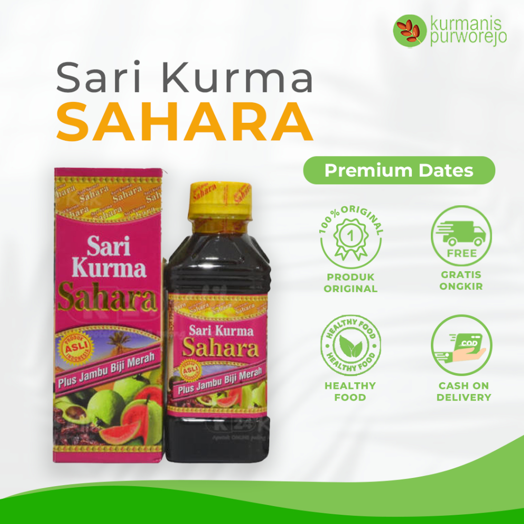 

Sari Kurma Sahara plus Jambu Biji Merah Original 330 gr