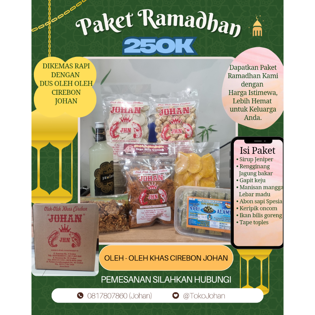 

Parcel / Paket / Bingkisan / Parsel Oleh Oleh Khas Cirebon Extra Large - Bingkisan Khas Cirebon