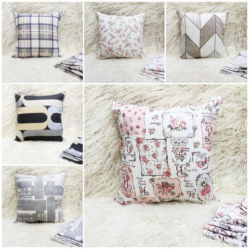 SARUNG BANTAL KURSI SET DAPAT 5 PCS //SARUNG BANTAL KURSI SET MOTIF//SARUNG BANTAL SOFA UK 45×45 //S