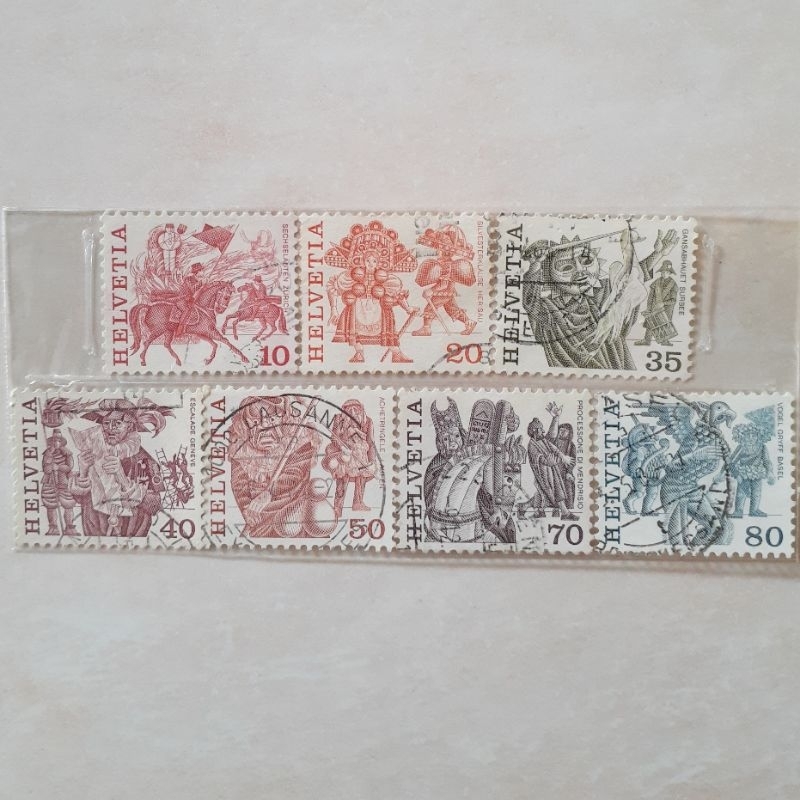

Perangko Swiss/Switzerland Folk Customs Tahun 1977 set 7pcs