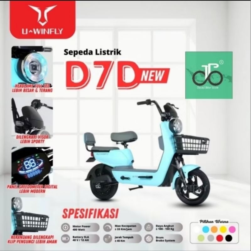 sepeda listrik uwinfly D7D NEW