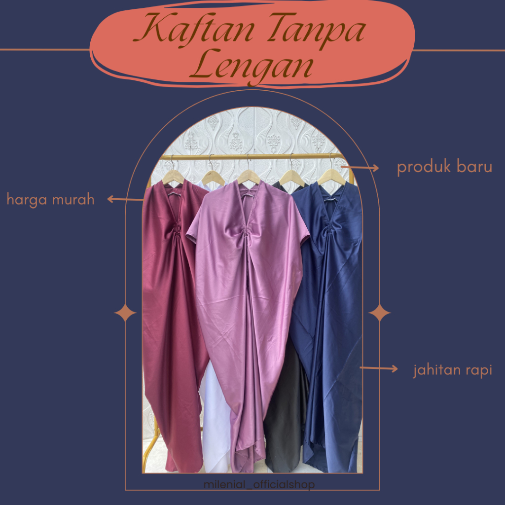 TERBARU Kaftan Polos Kaftan Fashion Muslim Wanita Kaftan Satin Jumbo / Kaftan Lebaran Allsize / Kaft
