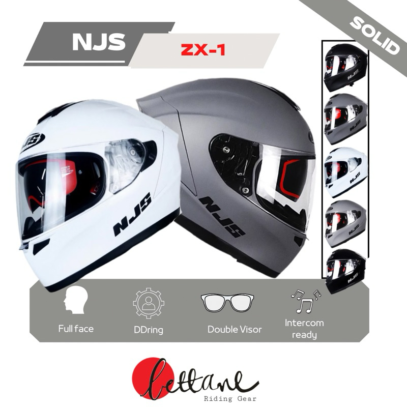 HELM NJS ZX-1 Solid Full Face | Helm NJS ZX-1 Helm  ZX1 Polos