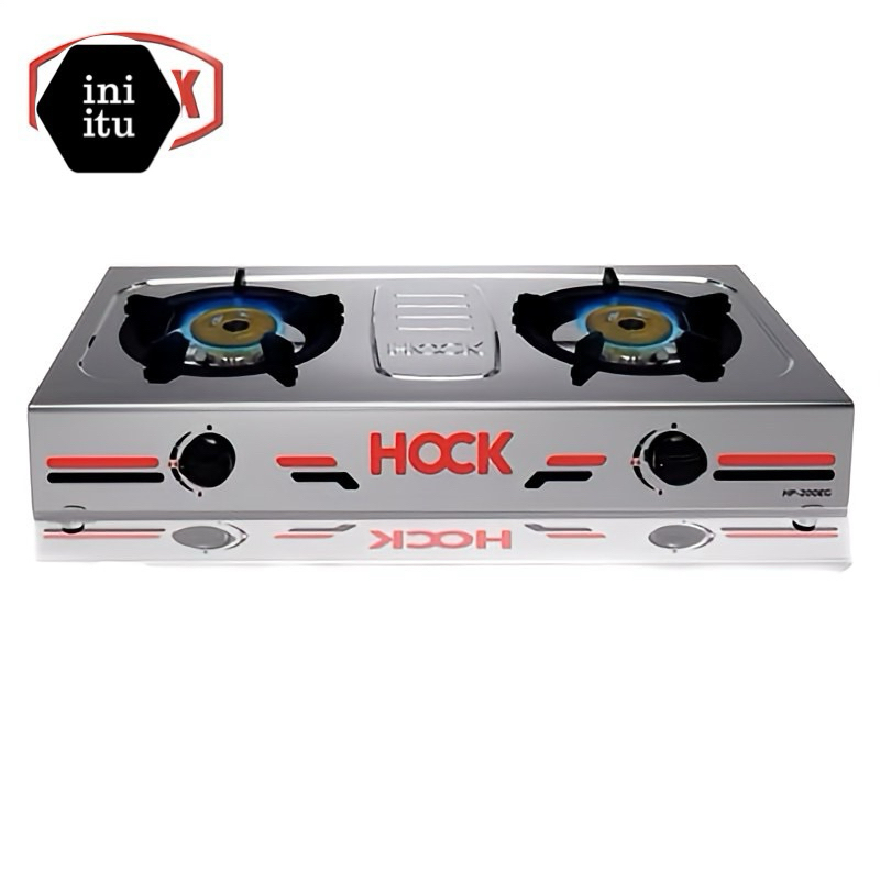 [ HOCK ] Kompor Gas 2 Tungku Stainless Hock Elegant Gold - HP 200EG