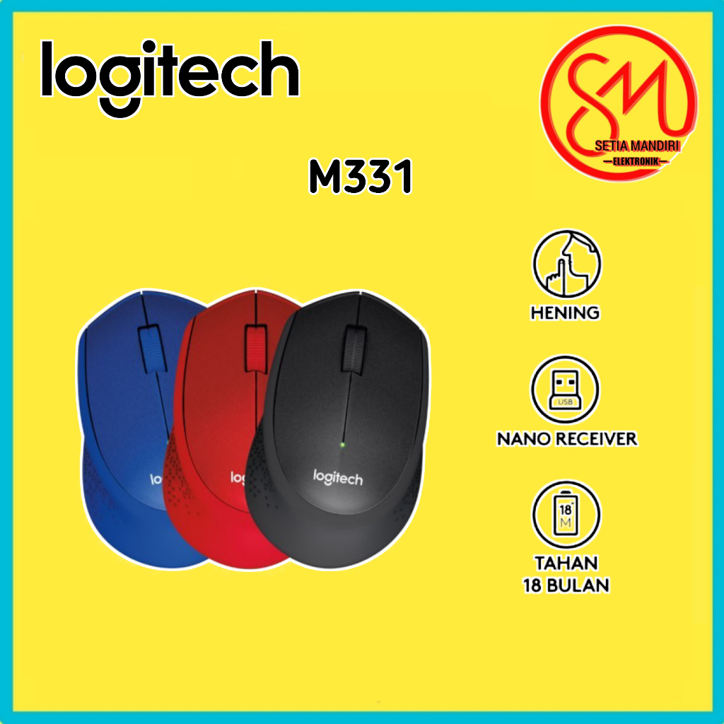 Logitech M331 Mouse Wireless Silent Click - Black