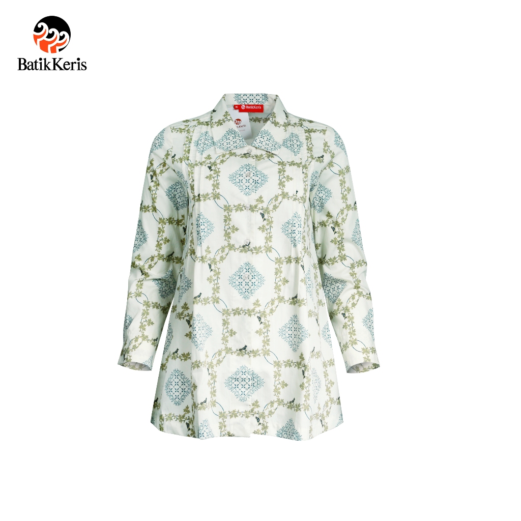 Batik Keris Tunik Lengan Panjang Motif Keris Harashta