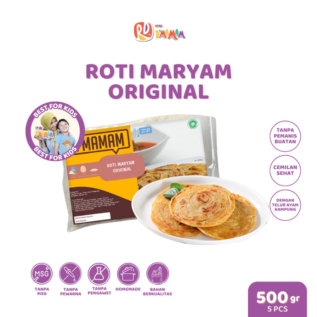 

DMAMAM Roti Maryam Original 500g Homemade / Roti Cane / Roti Canai