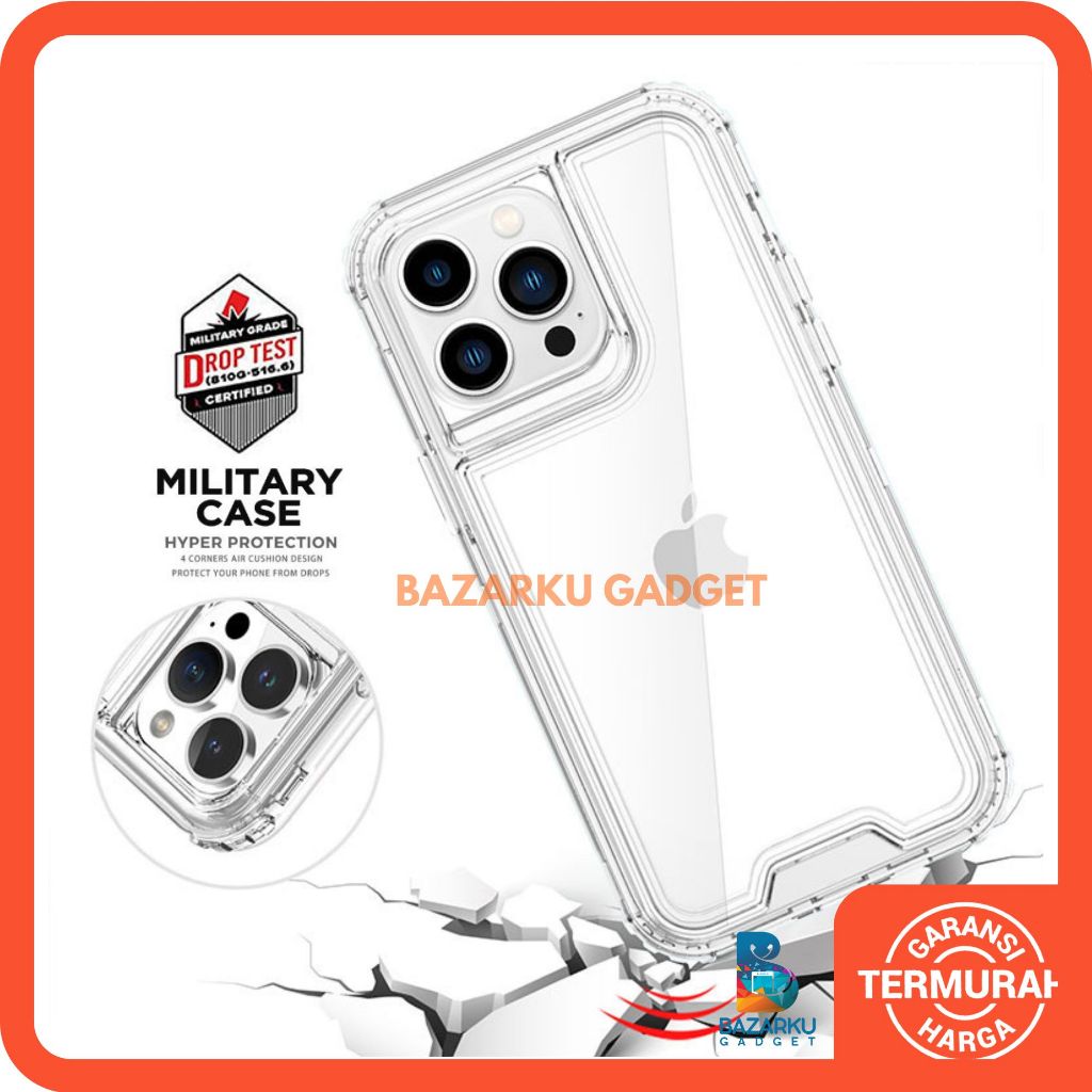 Case 3in1 Hyper Protection Military Case Iphone 16 Pro Max 16 Pro 16 Plus 16 15 Pro Max 15 Pro 15 Pl