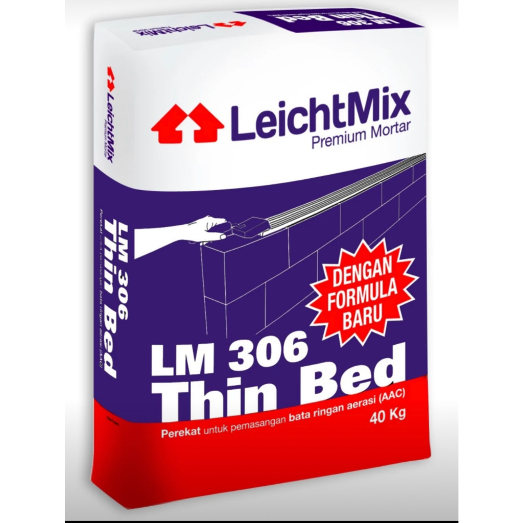 Mortar Lem Hebel Leichtmix LM 306 Mortar Murah Thinbed Murah LM 306
