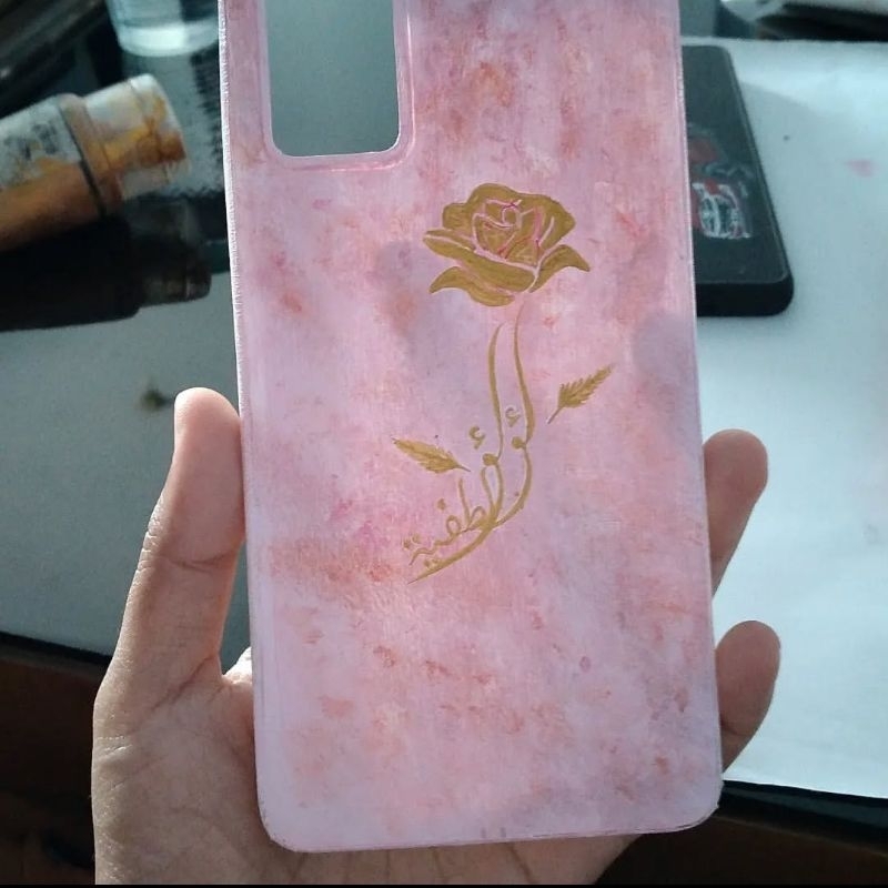 Casing Hp lukis tema nama arab kaligrafi