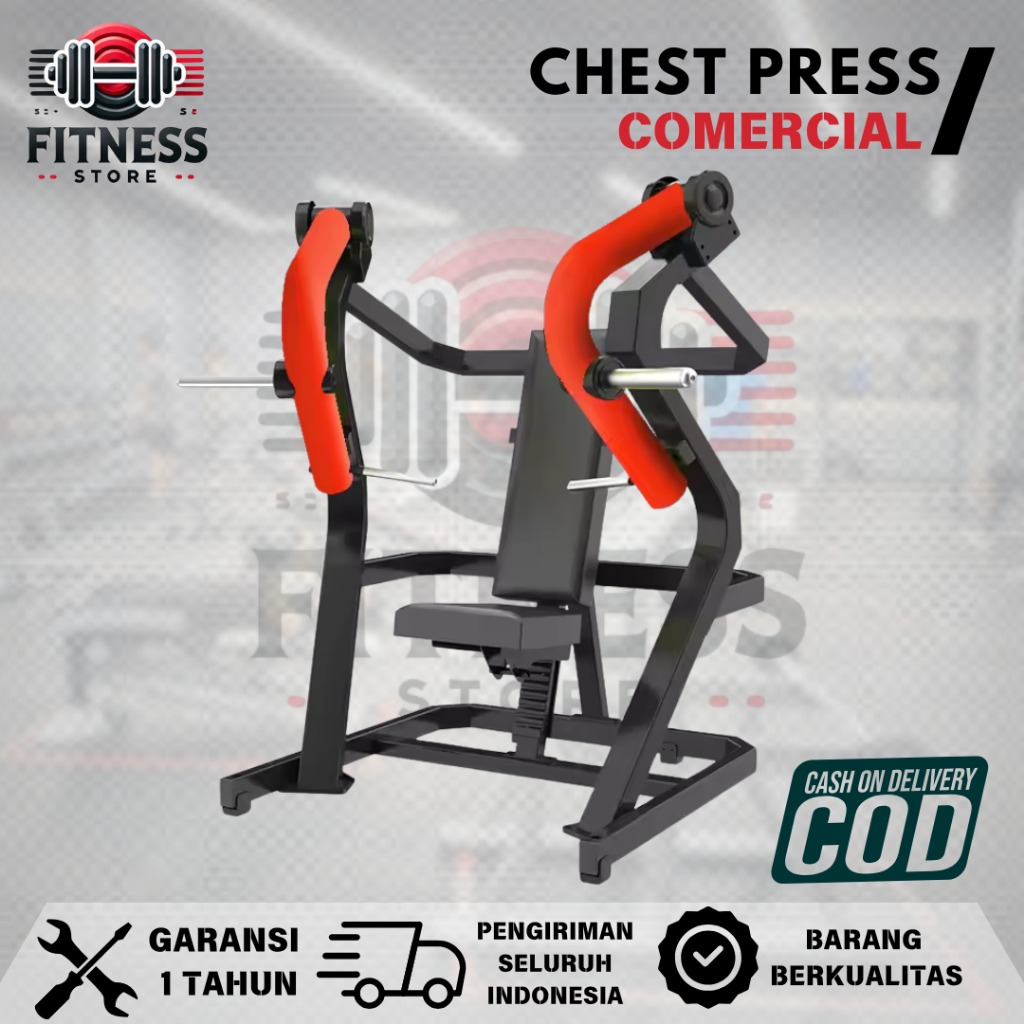 Alat Fitness Komersial Chest Press - Alat Fitness Rumahan Gym Komersil