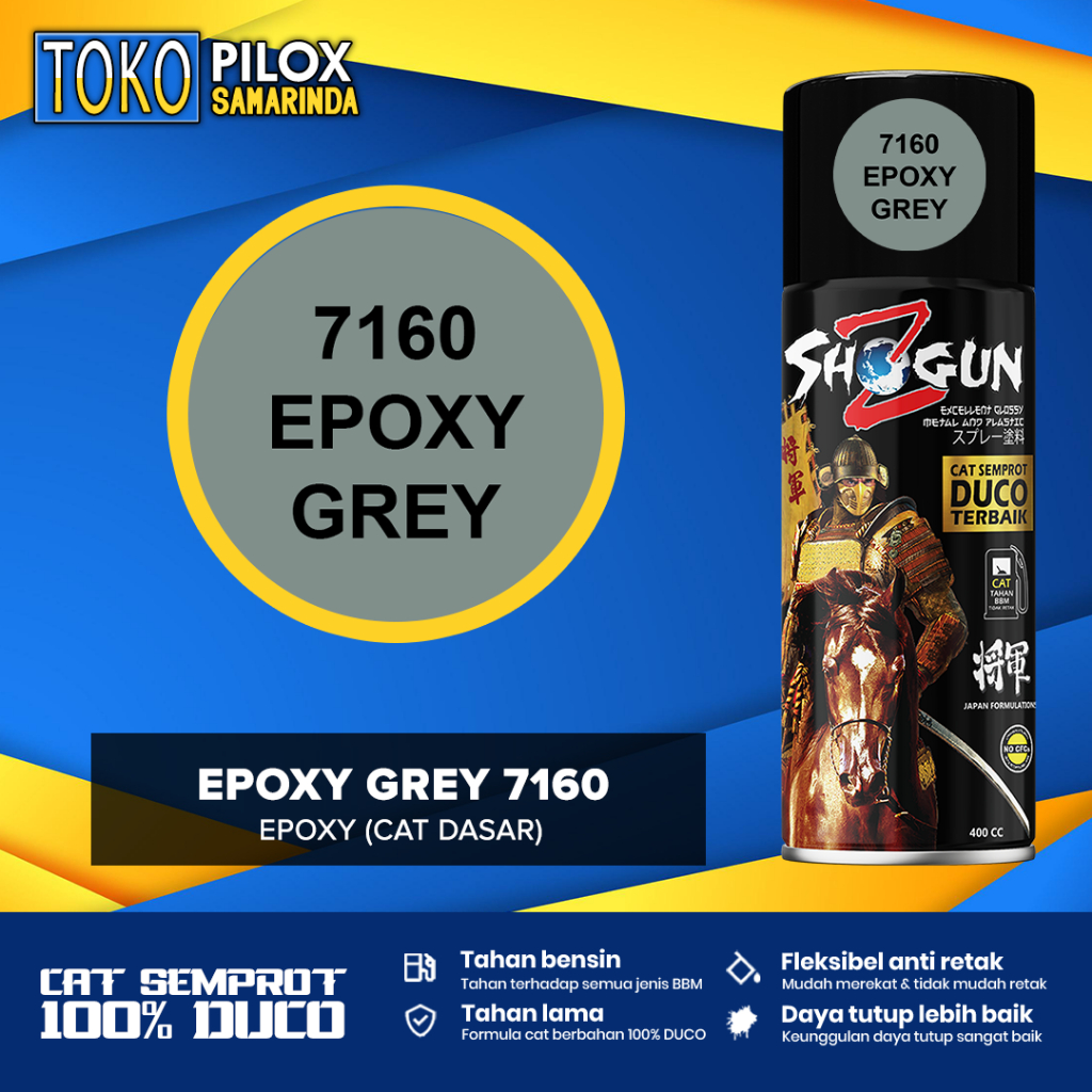 Cat Semprot Pilox Undercoat Cat Dasar Abu-Abu - Shogun Z Duco Epoxy Grey 7160