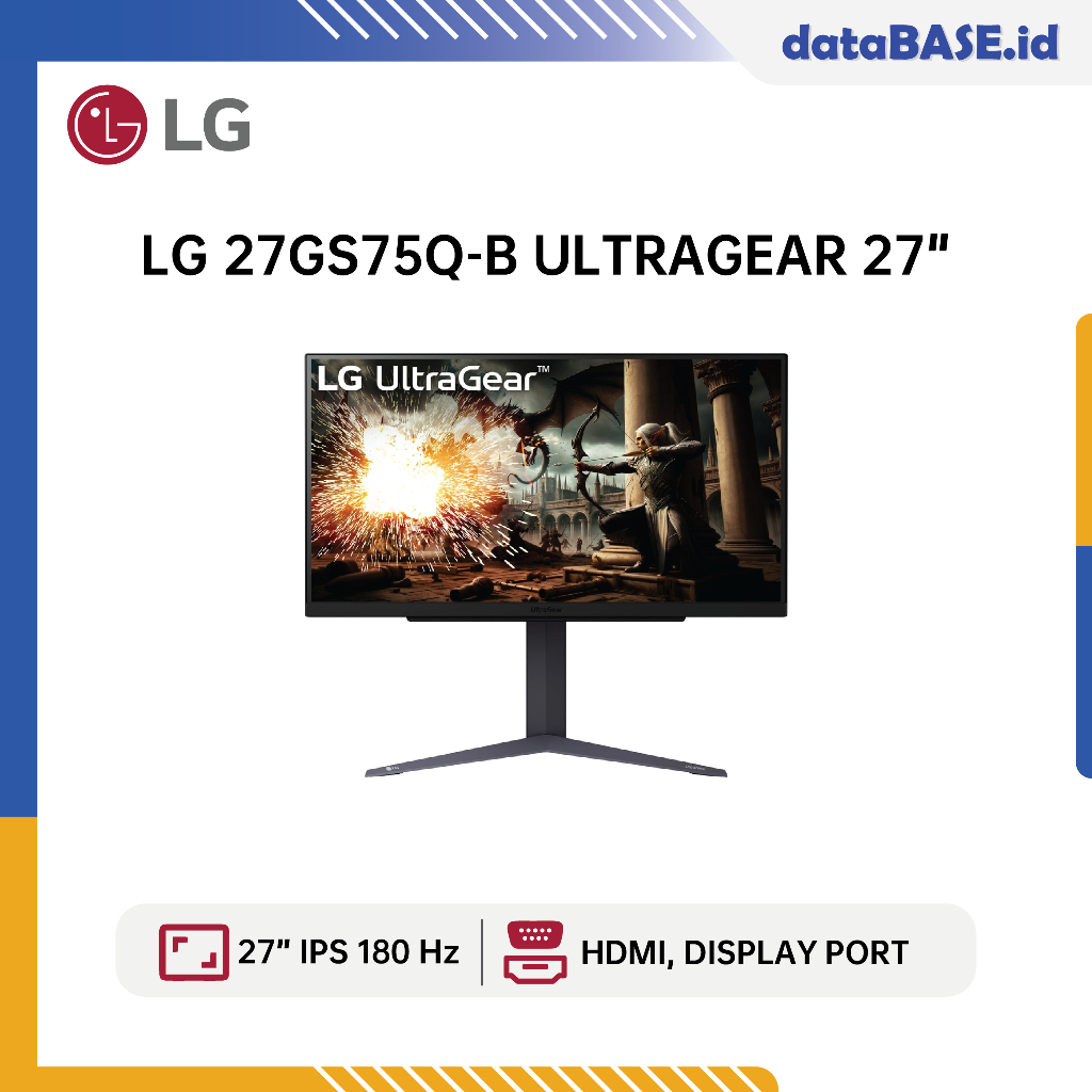 LG 27GS75Q-B UltraGear 27" QHD IPS Gaming Monitor 180Hz (OC 200Hz)