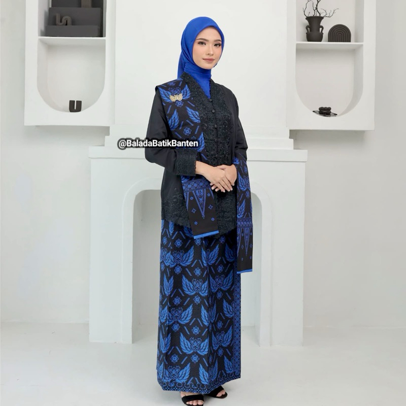 KEBAYA ENCIM BORDIR HITAM PREMIUM KHAS BANTEN