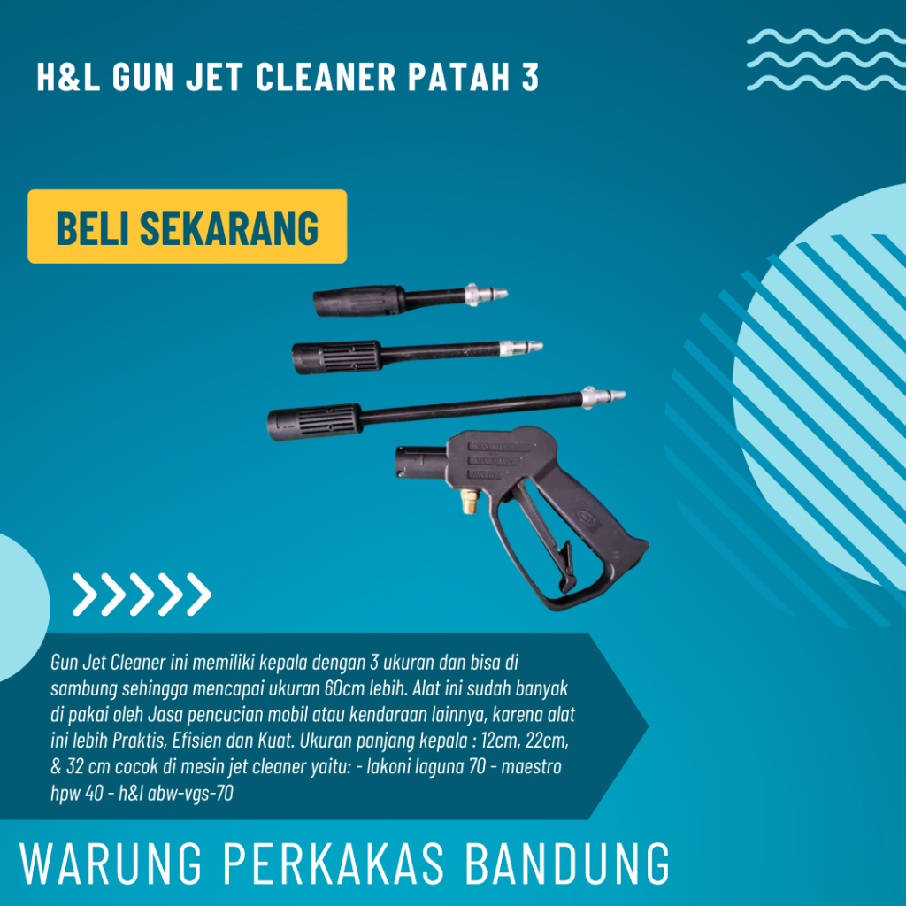 H&L Gun Jet Cleaner Patah 3 / Alat Semprot Air Mesin Jet Cleaner