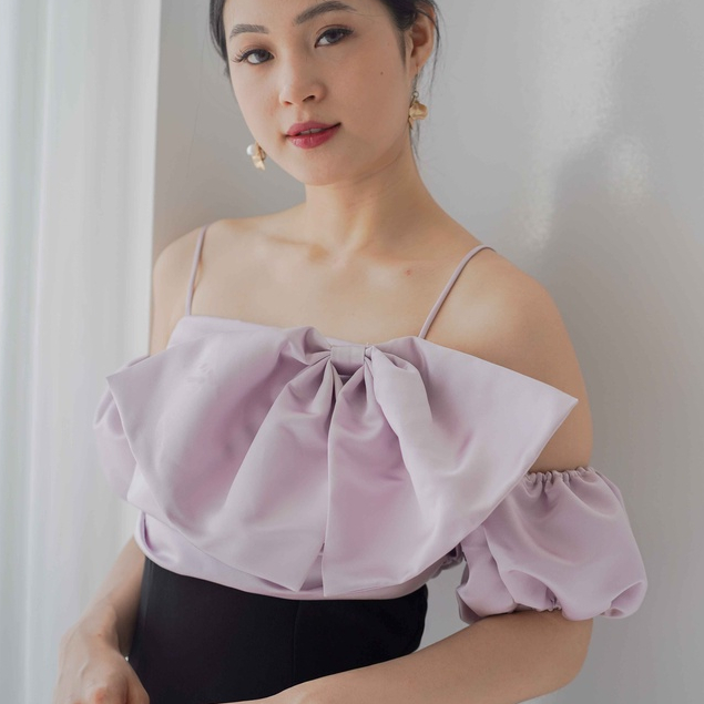 KLEITA OFFICIAL - MOSCATO SET - Baju Pesta | Atasan Wanita Lilac | Dress Hitam