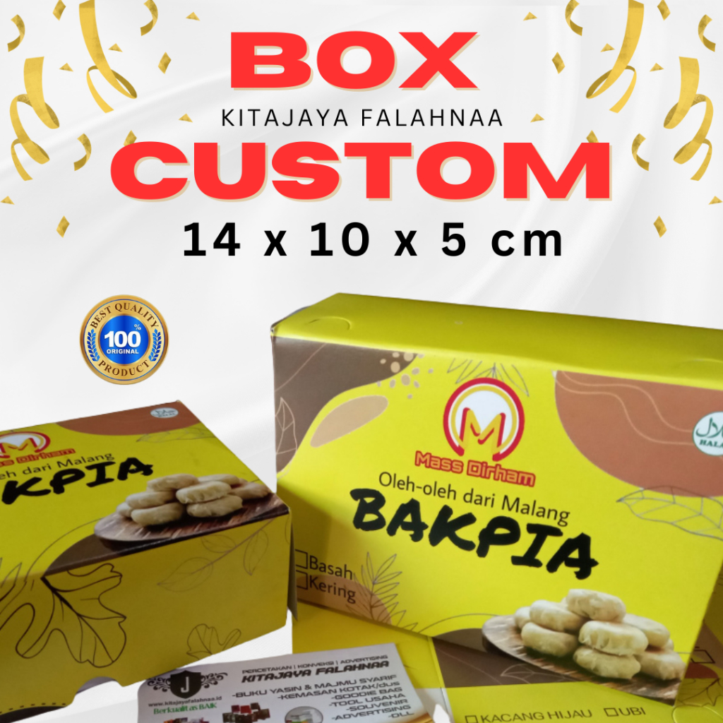 

(FREE DESAIN) CUSTOM BOX BAKPIA 14x10x5