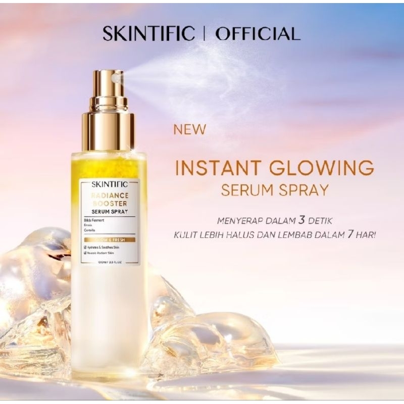 skintific instan glowing serum spray