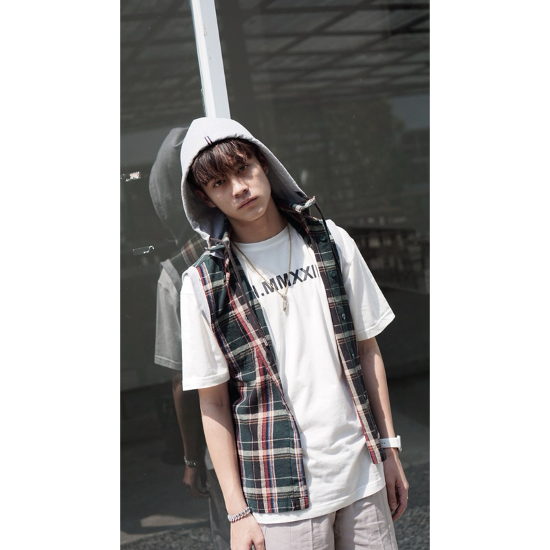 EUVERSE - Kemeja Rompi Flanel Katun Pria Wanita