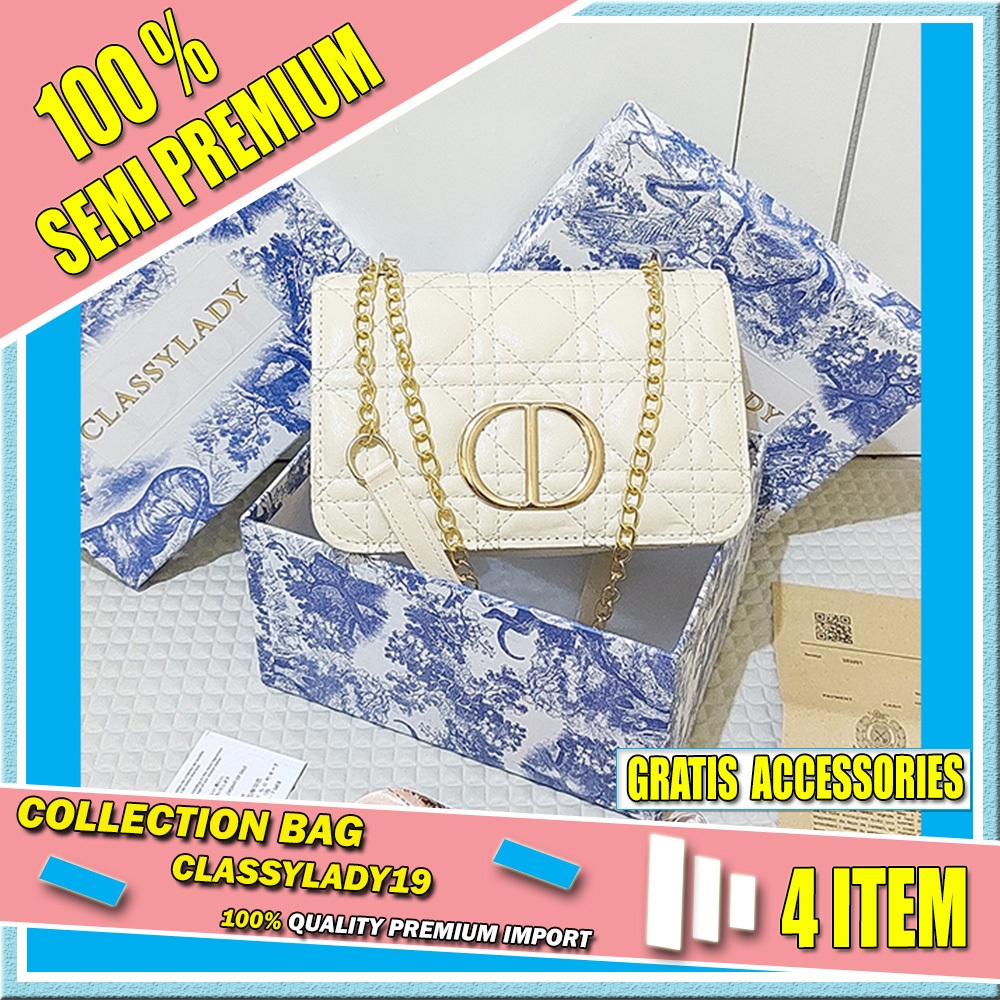 Classylady CL 641 Tas Guess Branded Wanita Original Sling Bag Selempang Rantai Slempang Premium Impo