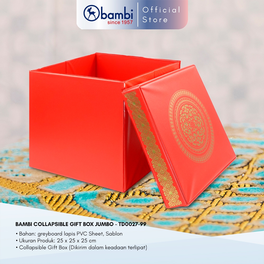 

Bambi Gift Box Super Jumbo Idul Fitri Red Fudebako Tipe Collapsible Gift Box Original