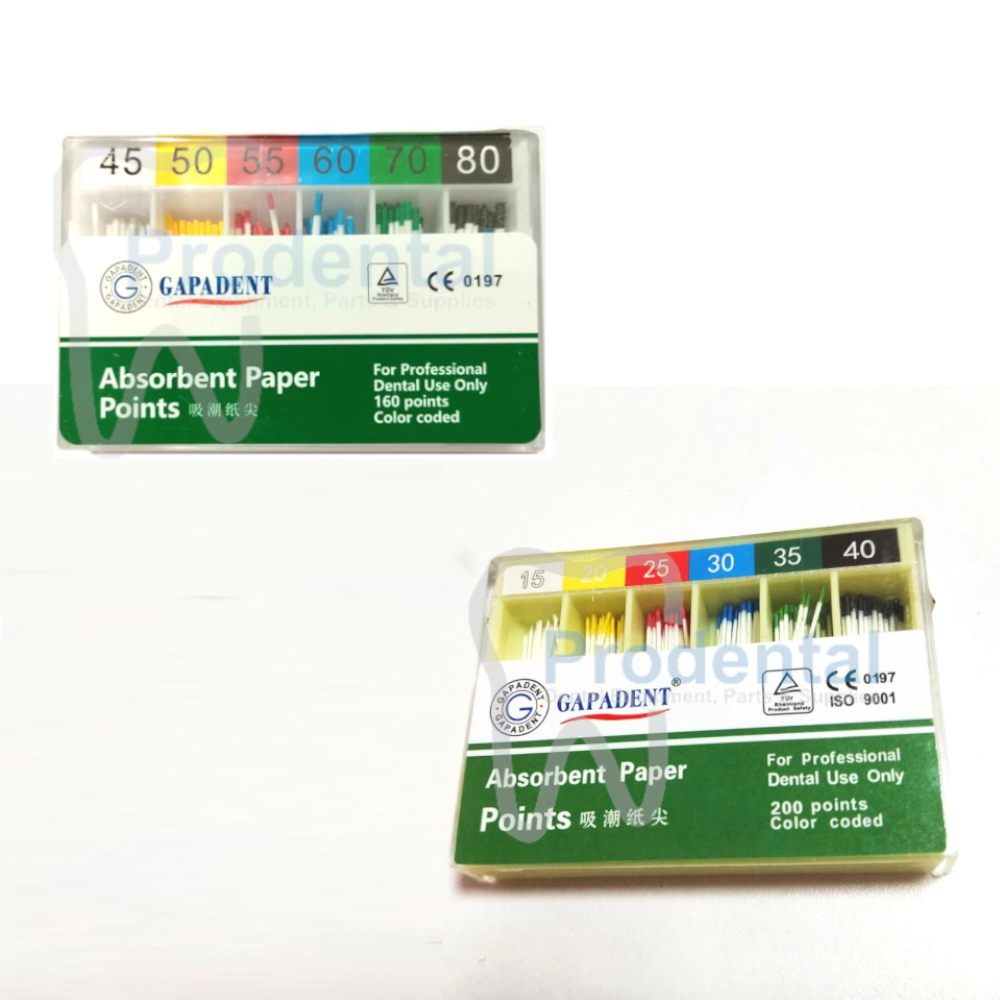 Dental paper point gapadent / absorbent paper point 15-40 45-80