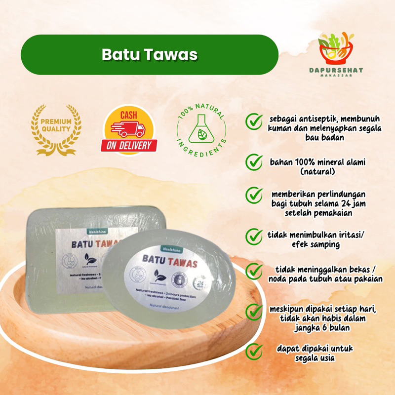 COD Ready Makassar BATU DEODORAN DEODORANT CRYSTAL TAWAS SUPLIR STONE PENGHILANG BAU BADAN (TANPA KE