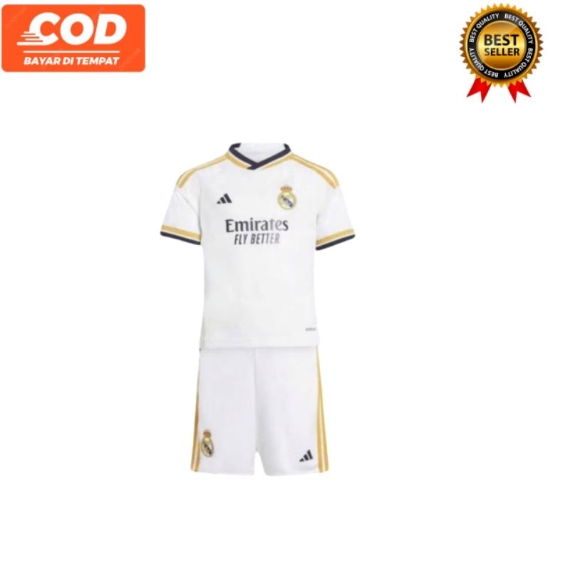 Jersey anak Real Madrid BELLINGHAM home away musim terbaru