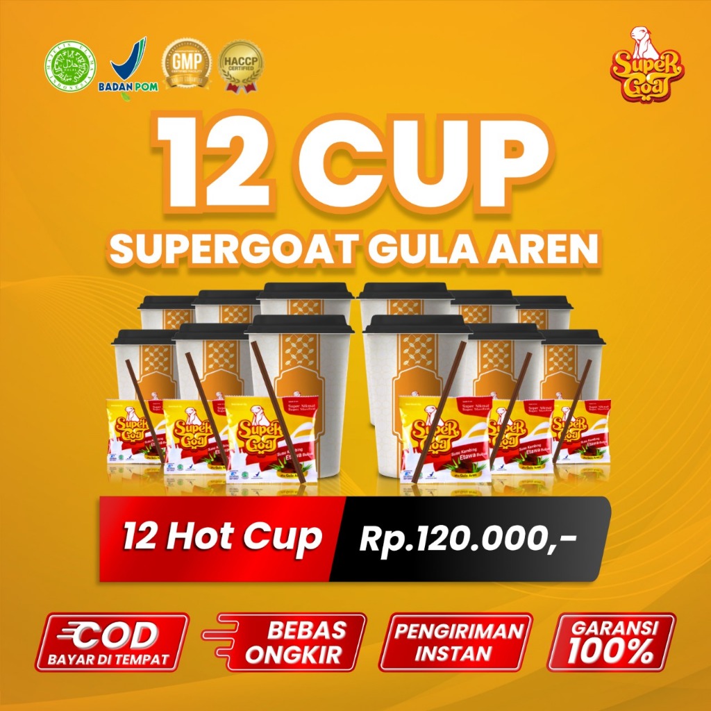 

Supergoat Hot Cup Susu Kambing Etawa Gula Aren 1 Sachet Nikmati Kehangatannya