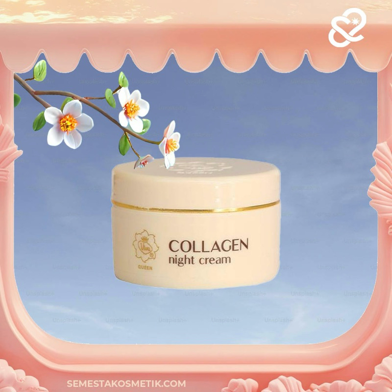 Viva Queen Collagen Night Cream with Vit A & F 22gr Semestakosmetik