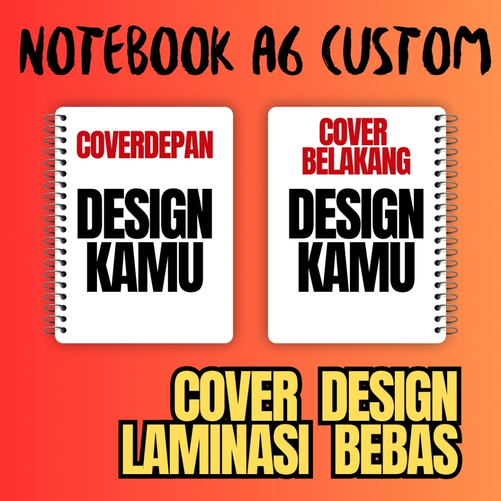 

NOTEBOOK CUSTOM UKURAN A6 SPIRAL 60 HALAMAN