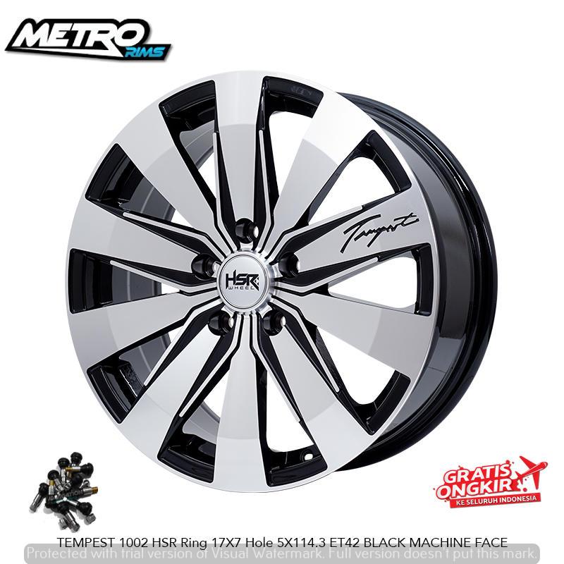 VELG  RACING MODEL SPORTY RING 17 MOBIL SERENA XL7 ERTIGA SERENA DELICA PELEK HSR TEMPEST R17