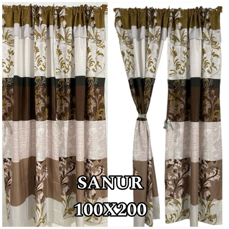 Gorden Serut Motif dan Polos Gorden Serut Poni