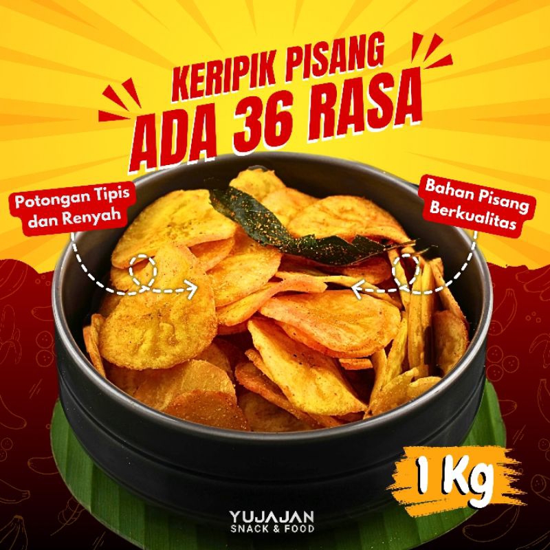 

1Kg Keripik Pisang 36 Rasa By Yujajan Snack & Food