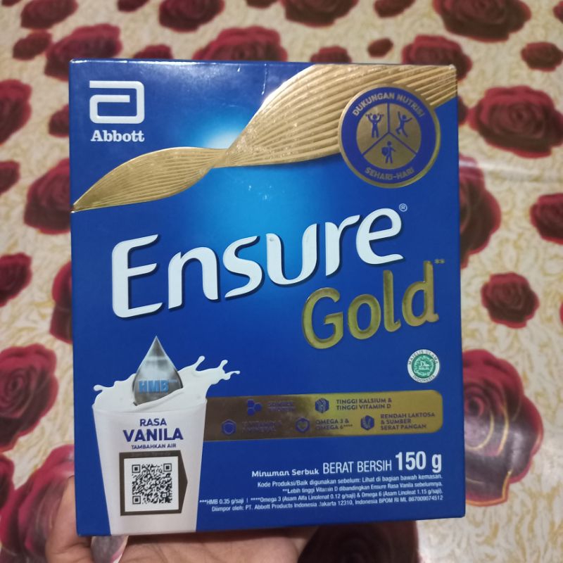 

Susu Ensure Gold Rasa Vanilla (150 Gram) / Susu Ensure Gold Box / Susu Ensure Gold Rendah Laktosa / Susu Ensure Gold Dewasa / Susu Tulang / Susu Ensure Gold Kemasan Box / SUSU ENSURE BOX / Susu Ensure kemasan Box / SUSU BUBUK