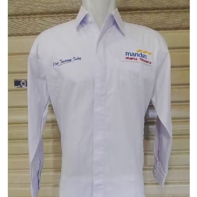 kantong 1 kemeja mandiri utama finance baju mandiri utama finance seragam mandiri utama finance Pdh 
