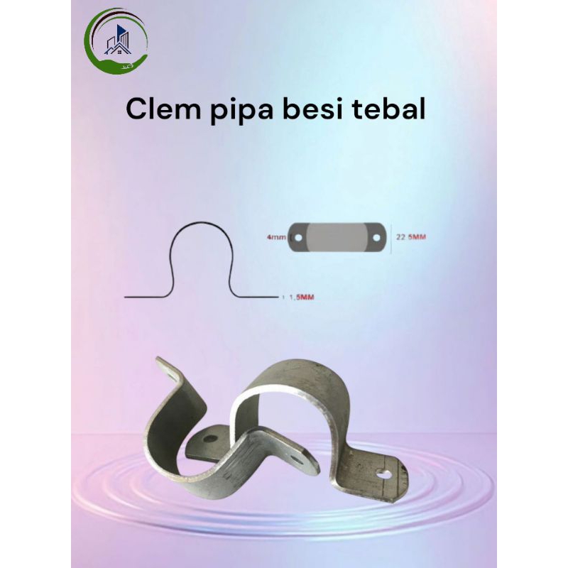 clem pipa besi tebal 3/4 inh