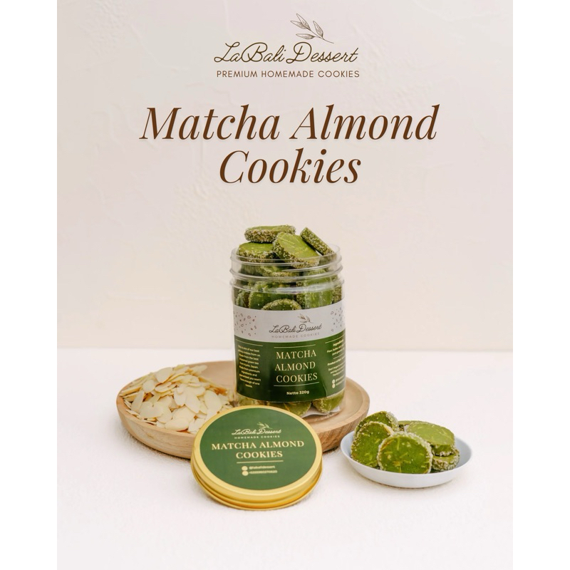 

MATCHA ALMOND COOKIES PREMIUM by La Bali Dessert