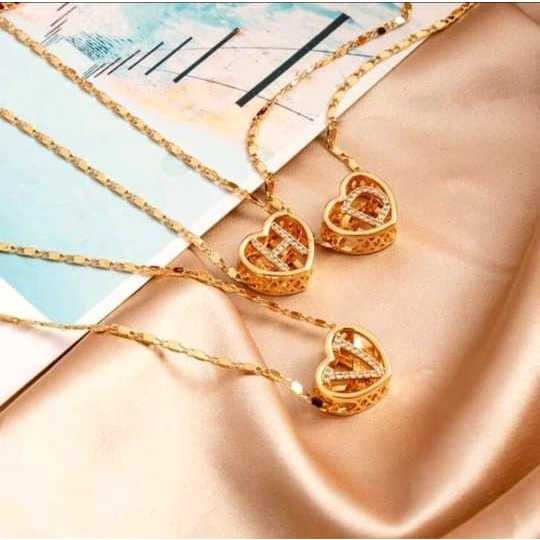 BEST Kalung nagita kalung kombinasi liontin huruf model love cod bisa bayar di tempat