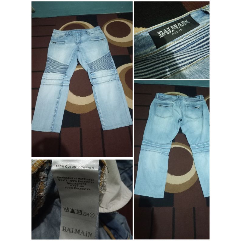 celama jeans biker balmain made in japan preloved