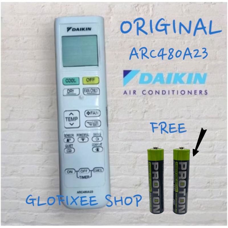 REMOTE REMOTE AC DAIKIN ARC480A23 ORIGINAL INVERTER