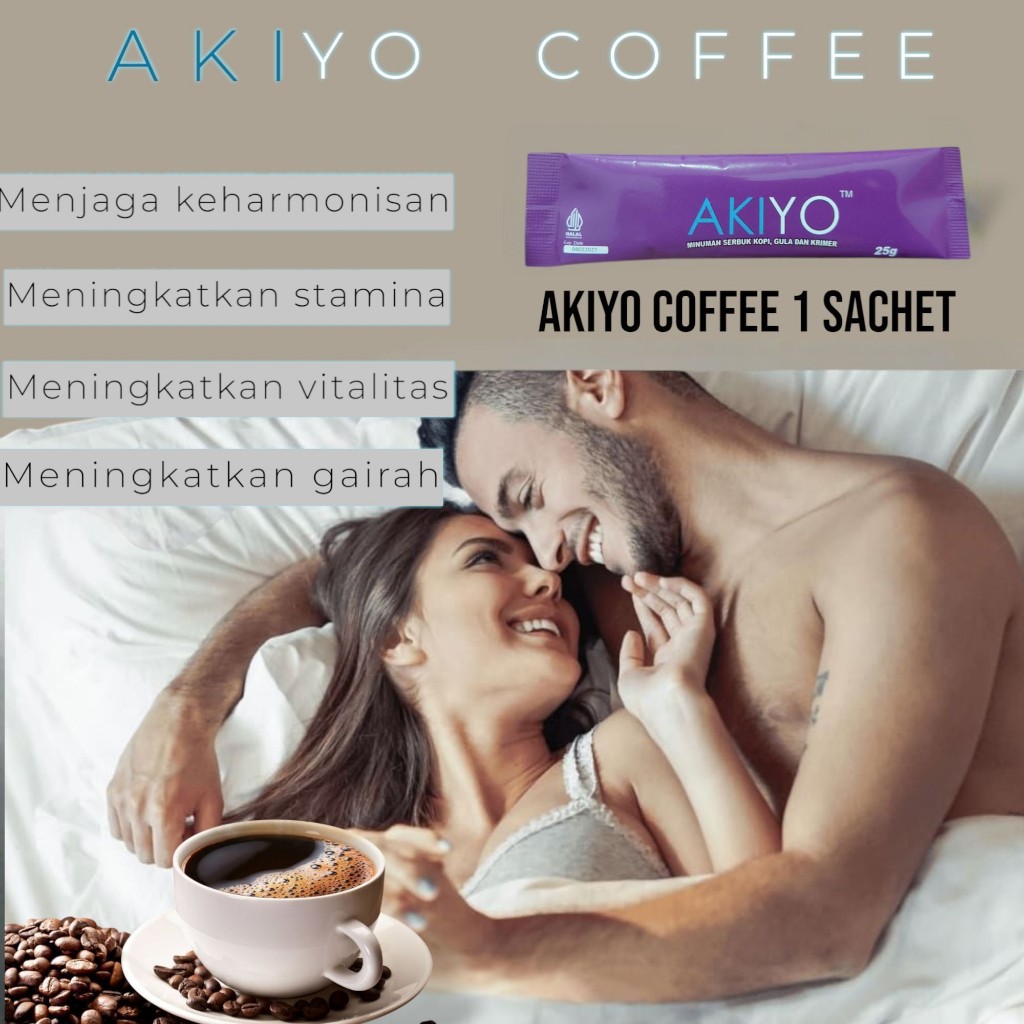 

Akiyo Coffee Minuman Serbuk Kopi 1 Sachet Penambah Stamina Pria & Wanita Halal Aman BPOM