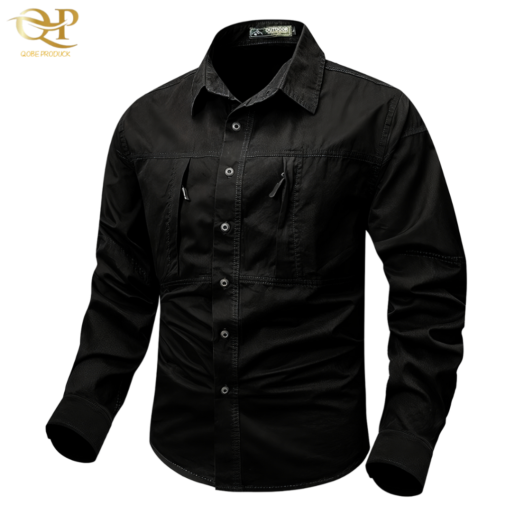 Kemeja Tactical Lengan Panjang / Kemeja Tactical / Kemeja Pria / Kemeja Hitam / Kemeja Tactical Hita